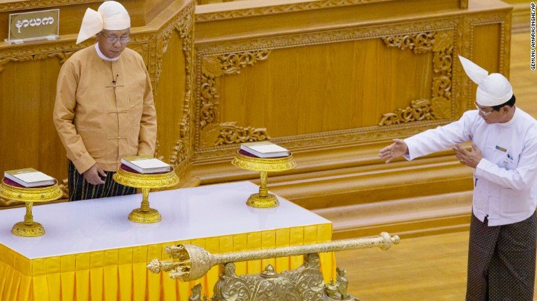   म्यानमारमा आधा दशकपछि निर्वाचित नागरिक राष्ट्रपतिद्वारा सपथ