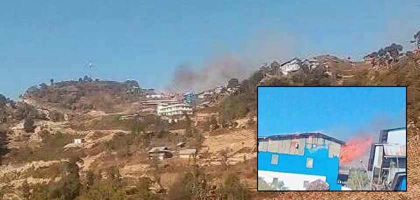   तेह्रथुमममा भिषण आगलागी : दमकल नहुँदा एक्सकाभेटरको सहायताले निभाइँदै