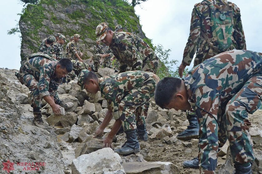 नेपाली सेनाद्वारा भेरी करिडोर निर्माणमा तीव्रता