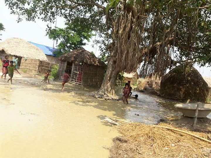   खांडोमा बाढी : सप्तरीको आधा दर्जन गाउँ डुबानमा (फोटोफिचर)