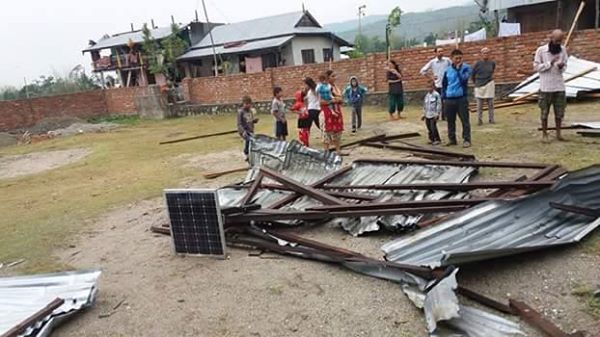   हावाहुरीले पूर्वमा ३ सय घरमा क्षति