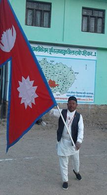   राष्ट्रिय भण्डा चिनाउन जनयुद्धको उद्गम स्थल रोल्पामा झण्डा बाजे
