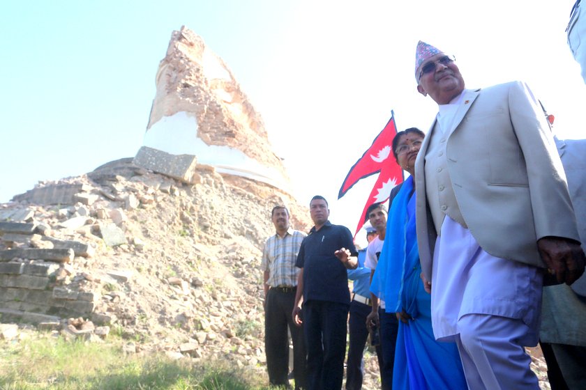   आवासको शिलान्यास गर्दै प्रमले भने, ‘पुनःनिर्माण कार्यलाई तीव्रता दिन्छौं’, धैर्य गर्नुहोस्'