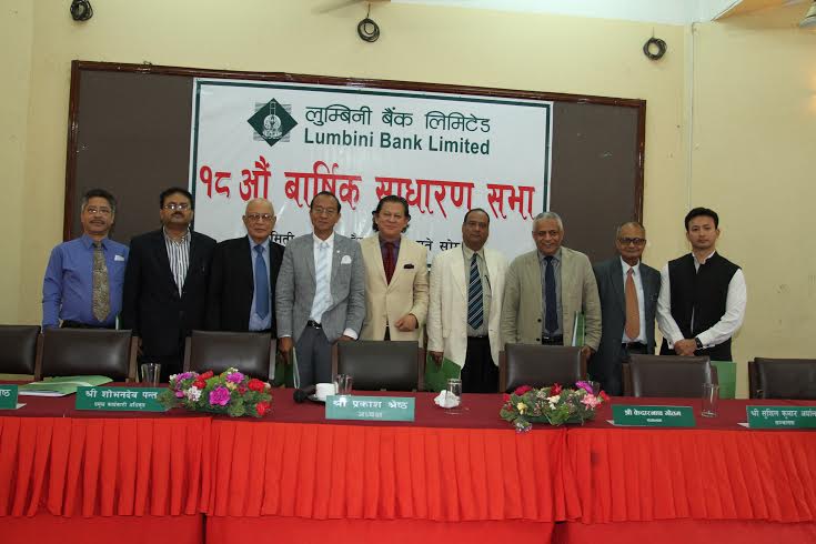   लुम्बिनी बैंकले १५ प्रतिशत बोनश शेयर दिने