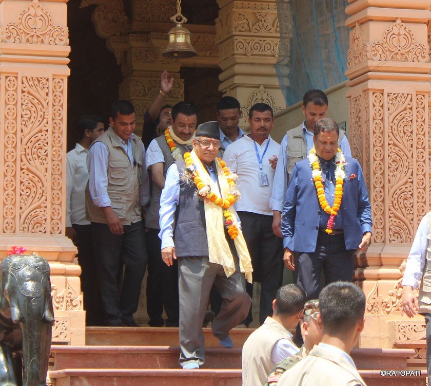   प्रधानमन्त्रीद्वारा नवलपरासीको शास्वतधाम अवलोकन : ७ तस्वीरमा
