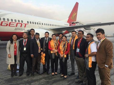   रिजेन्ट एयरवेजको नेपालमा पहिलो उडान