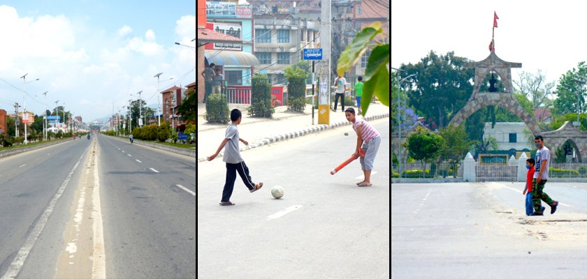   निर्वाचनको असर : राजधानीको सुनसान सडक बन्यो फुटबल मैदान (फोटोफिचर)