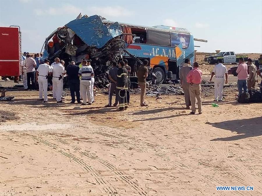 10 dead, 25 injured in bus, truck collision in northern Egypt