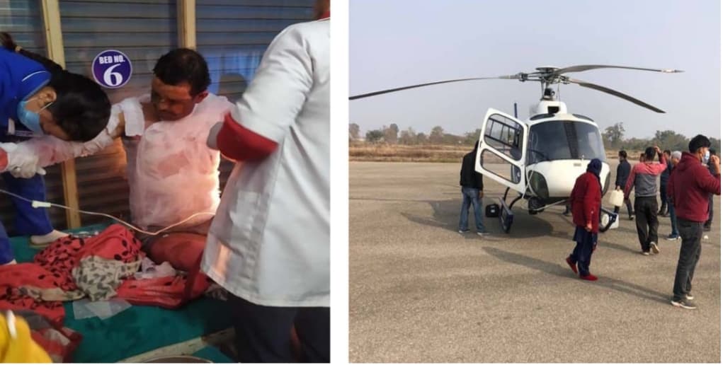 दाङमा ग्यास सिलिण्डर बिस्फोट हुँदा श्रीमान–श्रीमतीसहित तीन जना घाइते