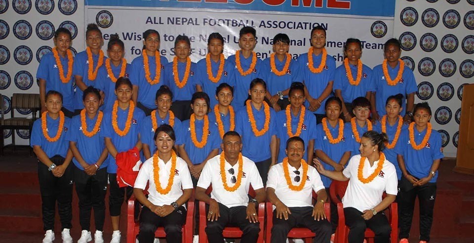 Nepali team leaves for Bhutan to participate in SAFF U18 Women's Championship