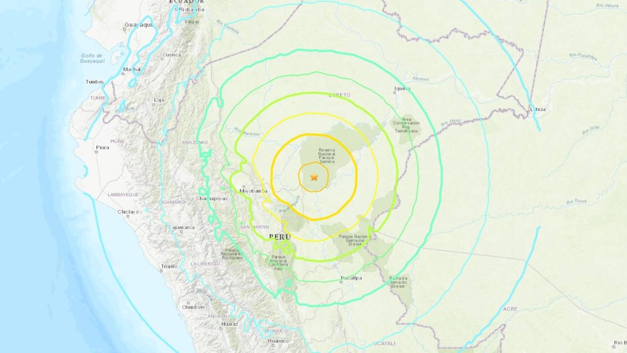 पेरुमा ८ म्याग्निच्युडको भूकम्प