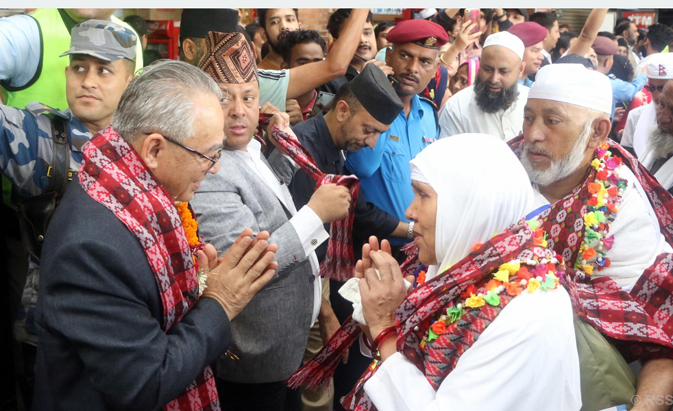 Home Minister sees off Haj pilgrims