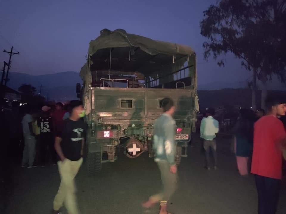 सेनाको कन्टेनरको ठक्करबाट एक महिलाको मृत्यु