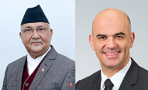 PM Oli and Swiss President hold talks