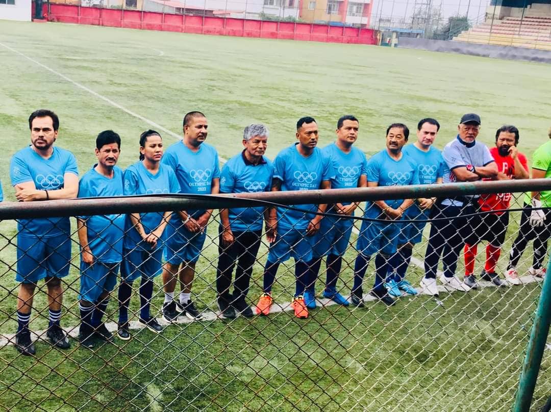 ओलम्पिक डे पारेर फुटबलमा भिडे मदनकृष्णसहित तीन दर्जन कलाकार