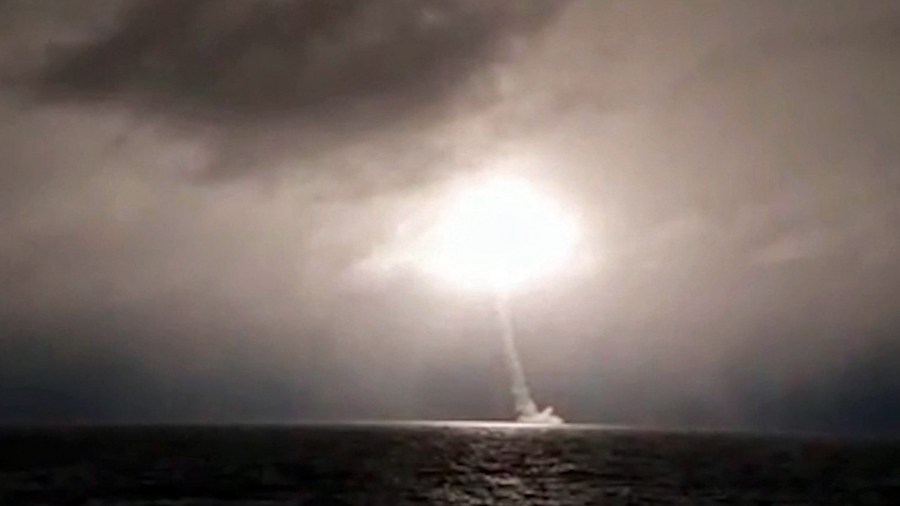 Russian strategic submarine test-fires ballistic missile