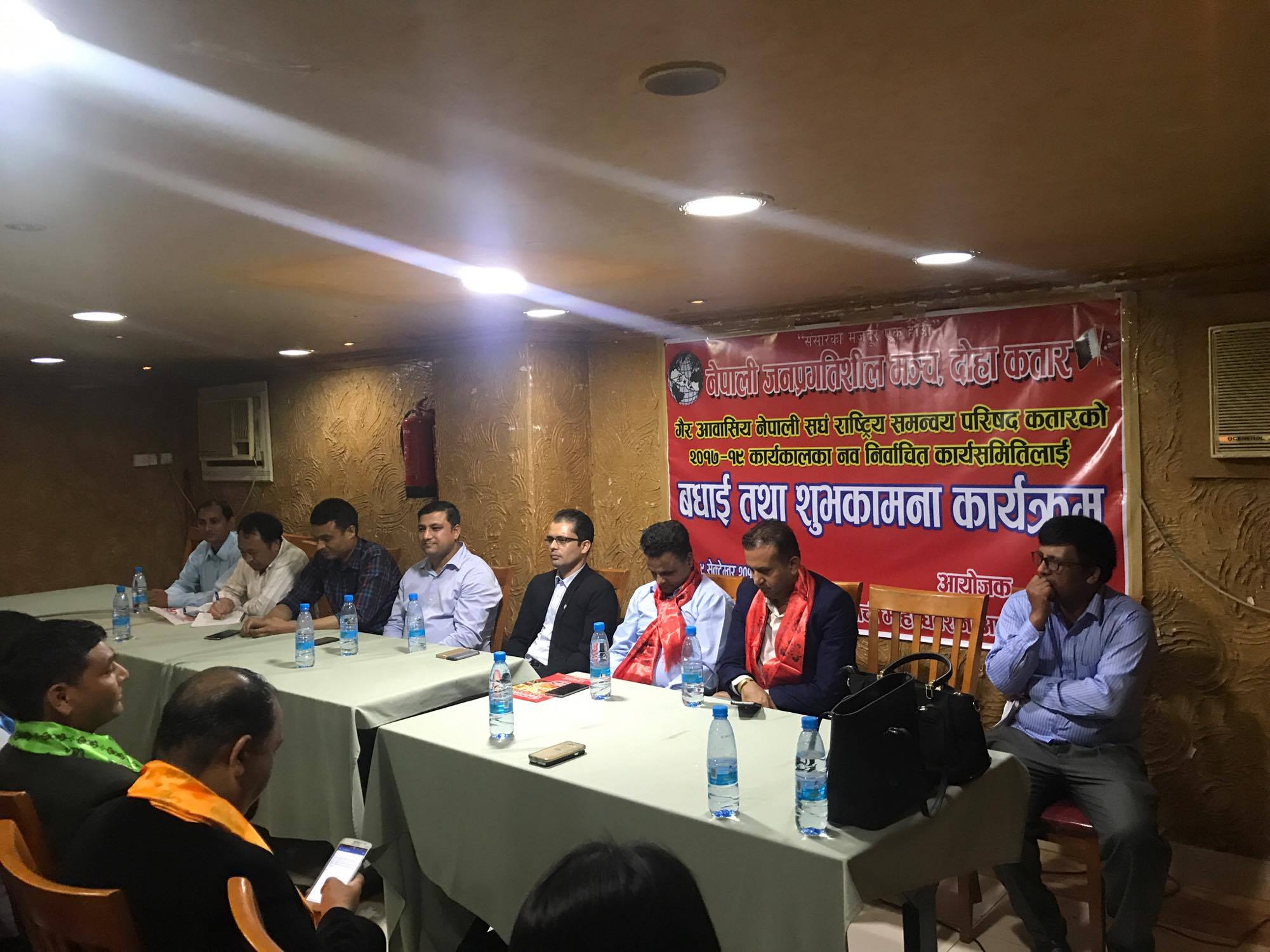नेपाली जनप्रगतिशिल मंचद्वारा एनआरएनए टिमलाई बधाई