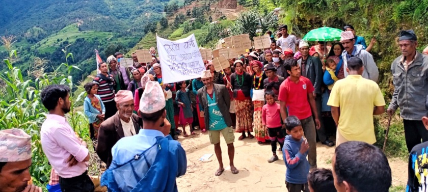 जाजरकोटमा युवा कुट्ने वडाअध्यक्षको पक्षमा आन्दोलन