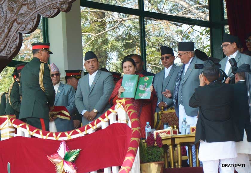 President Bhandari observes NA day celebrations