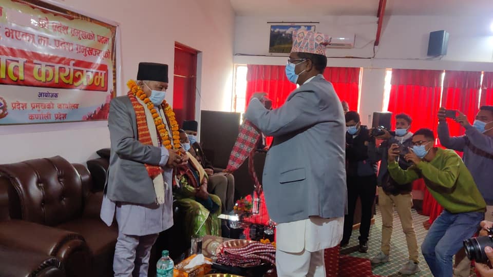 कर्णालीका नवनियुक्त प्रदेश प्रमुखको स्वागत
