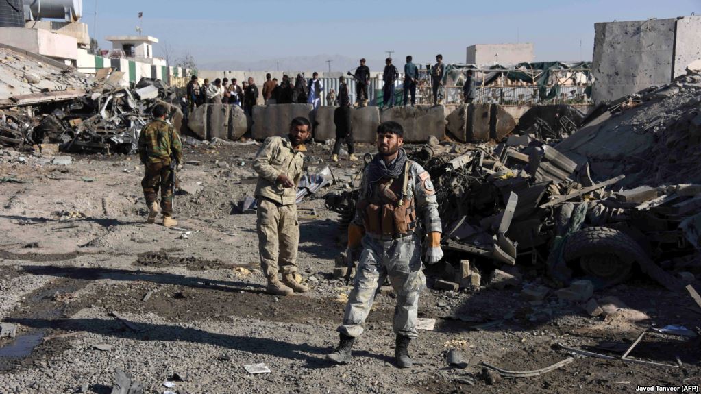 At least six Afghan security forces and eight militants were killed