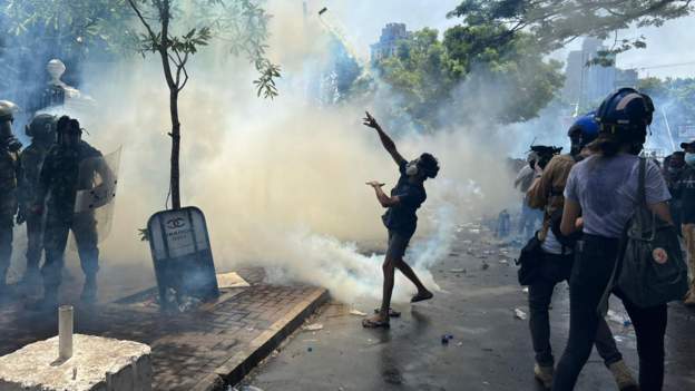 State of emergency in Sri Lanka as protesters tear-gassed