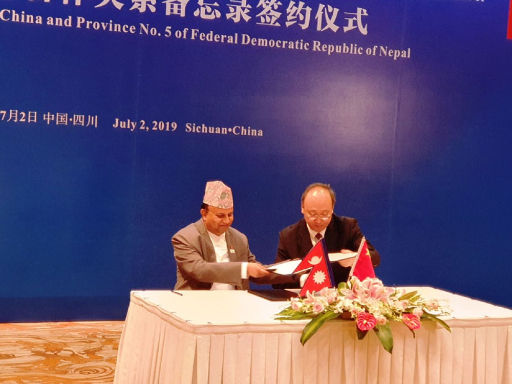 MoU signed between State-5 and Sichuan for sisterly relations