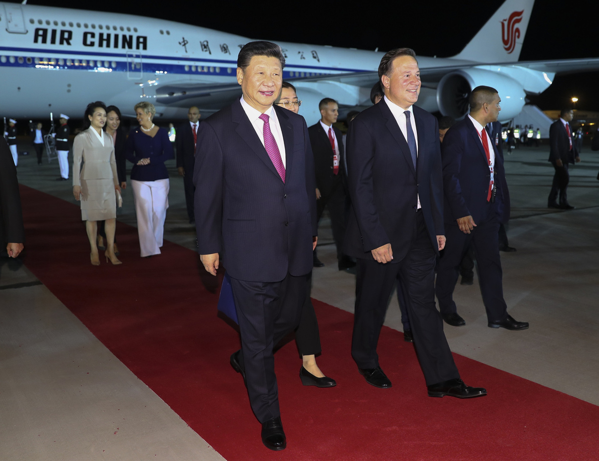 Chinese president arrives in Panama for state visit