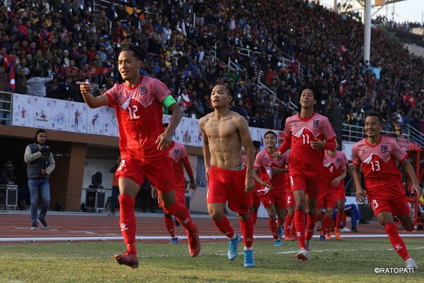 १३ औं साग: पुरुष फुटबलमा नेपाल विजयी, जित्यो स्वर्ण
