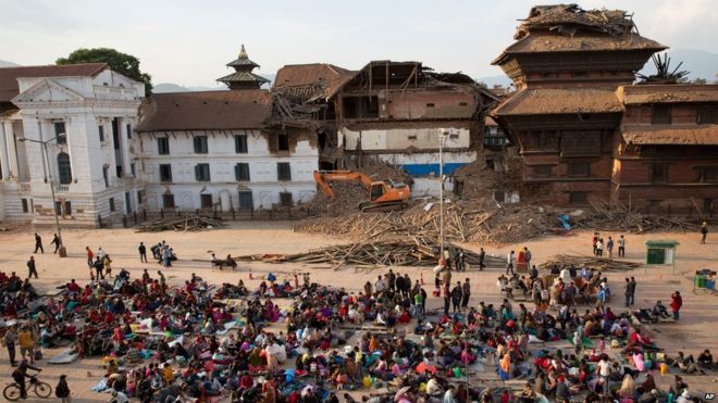 Reconstruction of quake damaged Maju Dega temple begins