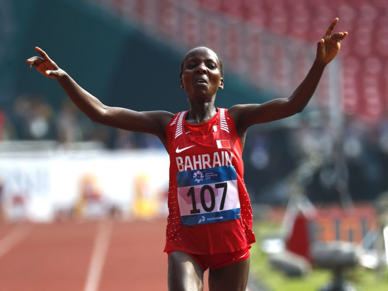 World champion Chelimo wins women's marathon at Asian Games