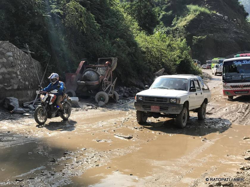 नारायणगढ–मुग्लिन सडक दुईतर्फी सञ्चालनमा