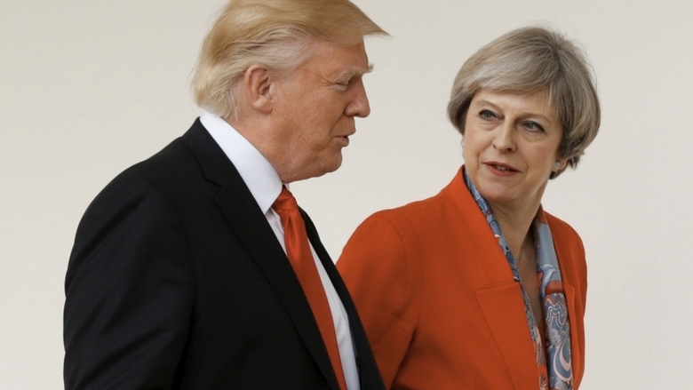 Trump, May discuss Iran, DPRK issues over phone