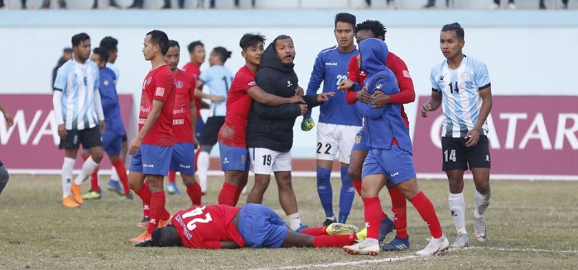   खेल मैदानमै झगडा गरेपछि ६ खेलाडीलाई प्रतिबन्धको कारबाही