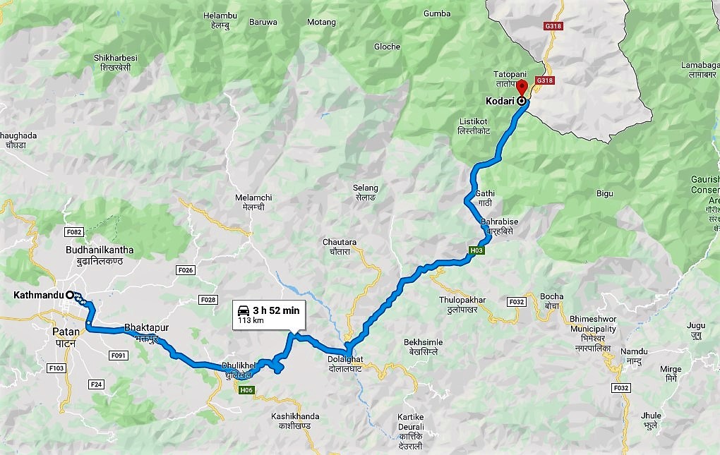 Kodari section of Araniko Highway resumes