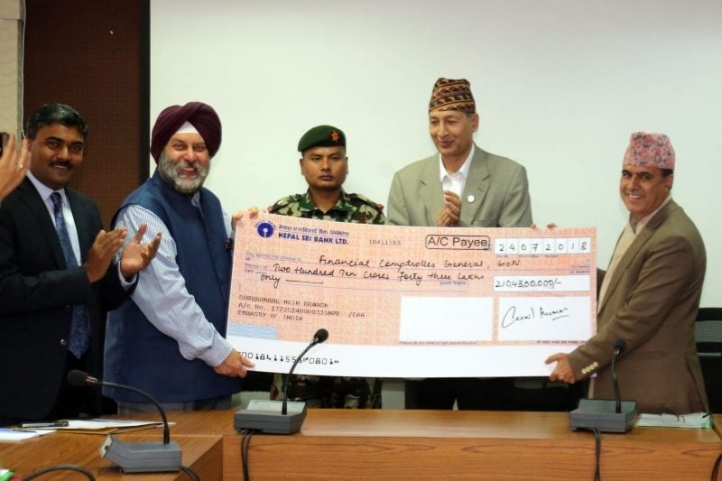 Nepal receives Rs 2.1 billion grant from India