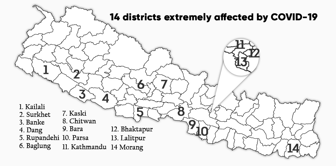 Students urged not to go schools in 14 COVID-19 affected districts