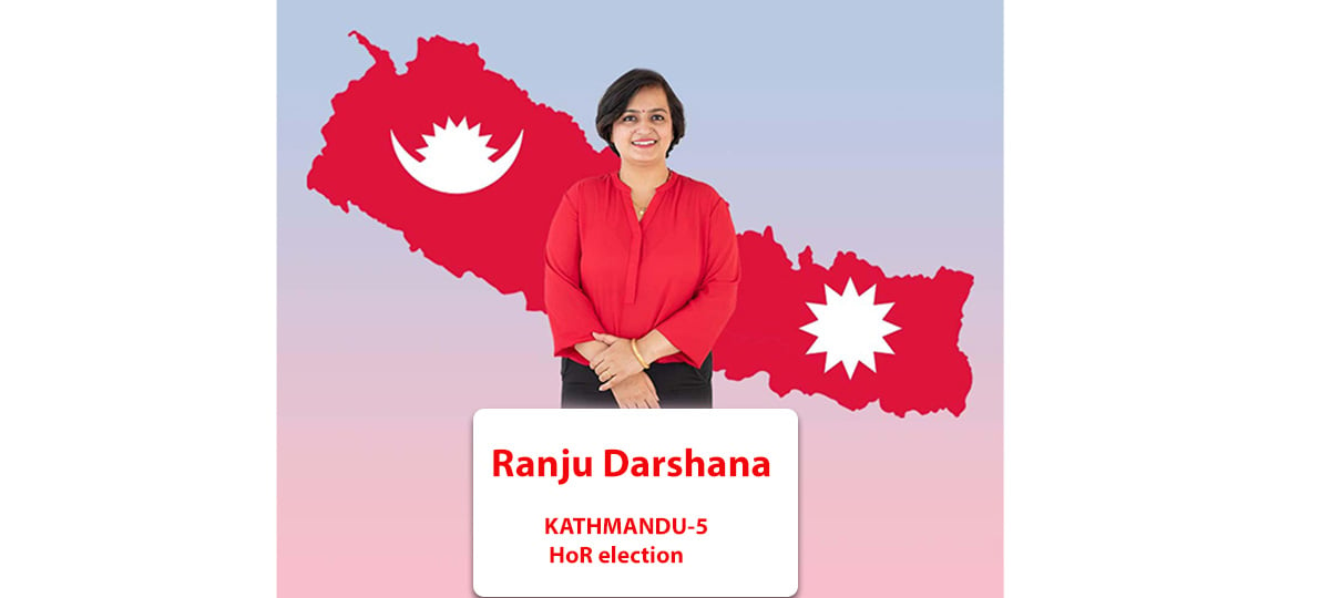 Ranju Darshana files her candidacy for federal election in the constituency of UML leader Ishwar Pokhrel