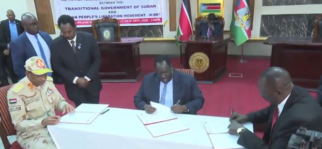 सुडानी सरकार र प्रतिपक्षीद्वारा शान्ति सम्झौताको खाकामा हस्ताक्षर