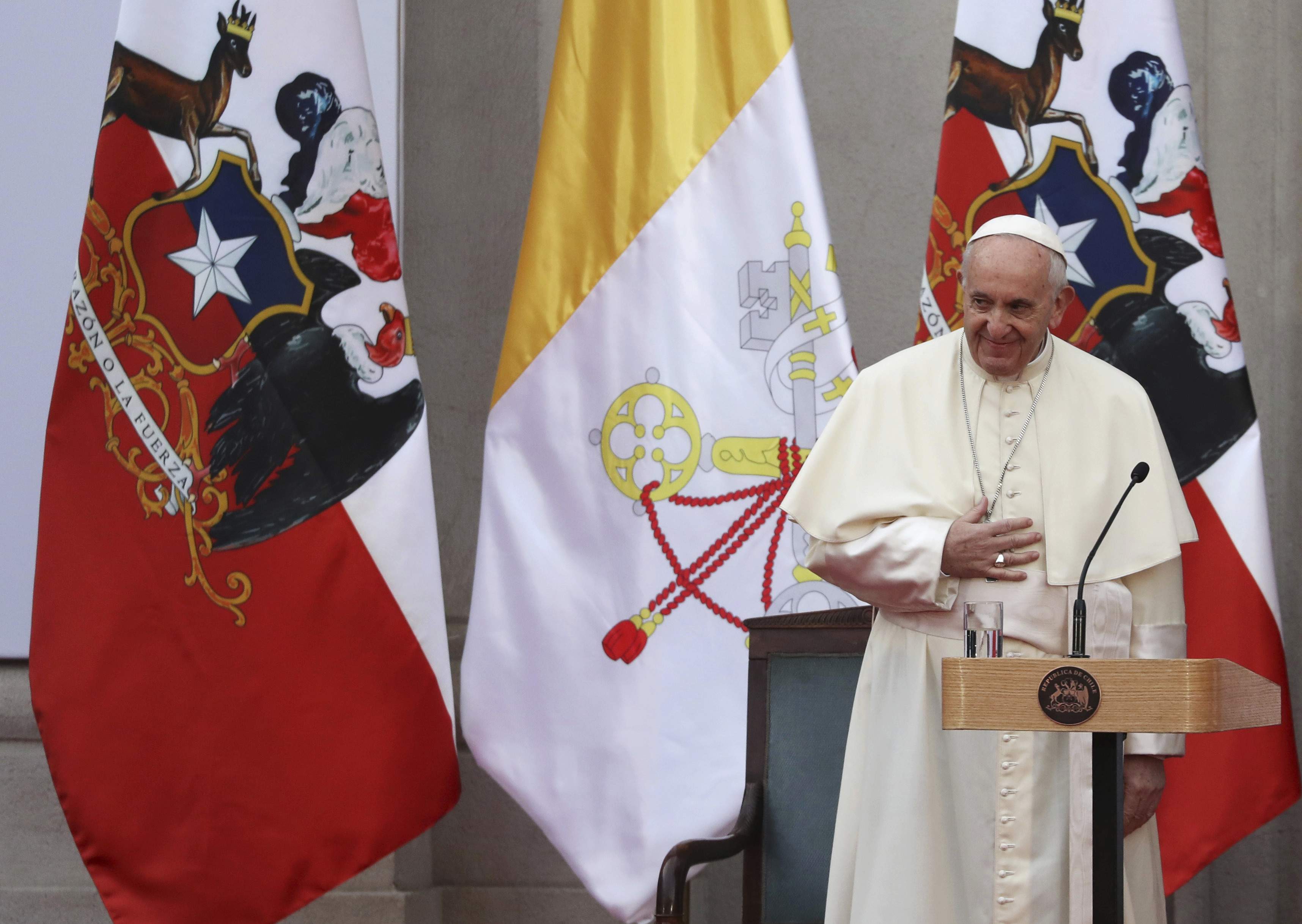 Pope in Chile calls for respect of 'rights' of indigenous people