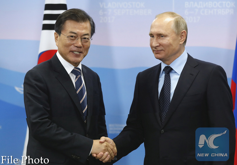 Putin tells S. Korean president Russia ready to promote inter-Korean cooperation