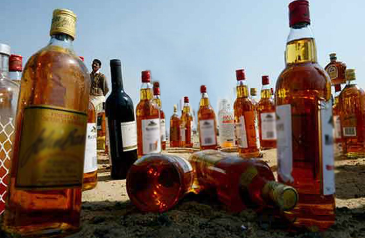 Police destroy large quantity of homemade alcohol from Gongabu area