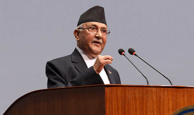 PM Oli highlights Nepal's contribution to world environment protection