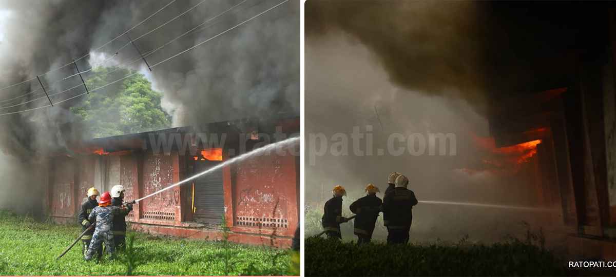 IN PICS: Fire breaks out at Bhrikutimandap