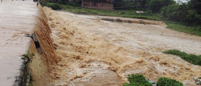 Flood in Baskhet rivulet damages dozen houses