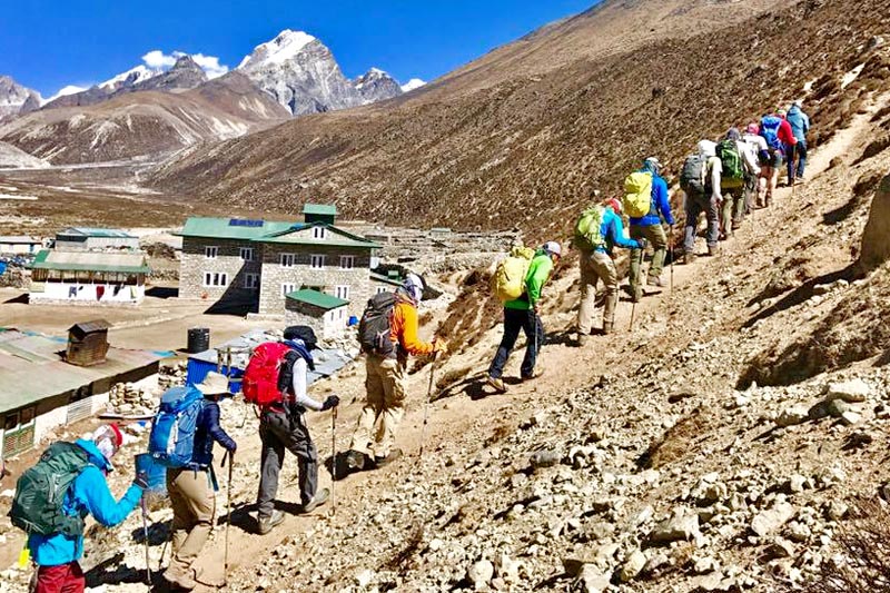 Number of tourists visiting Khumbu climbs this year