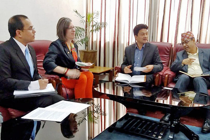 US, Japanese envoy call on Minister Bista