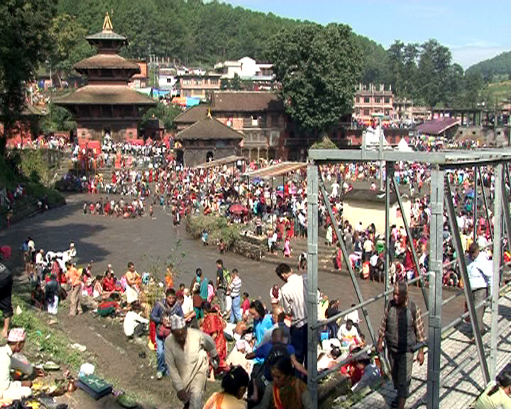 Devotees throng Gokarneshwor Temple on Kushe Aunsi