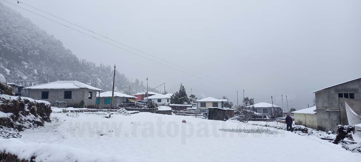 IN PICS: Livelihood hit following heavy snowfall in Helambu