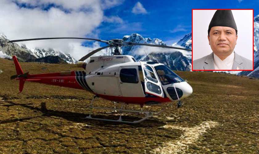 Helicopter with Tourism Minister Adhikari on board crashes